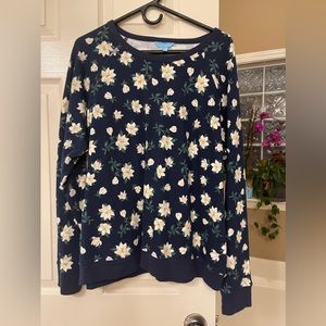 Draper James Magnolia Sweatshirt In Navy